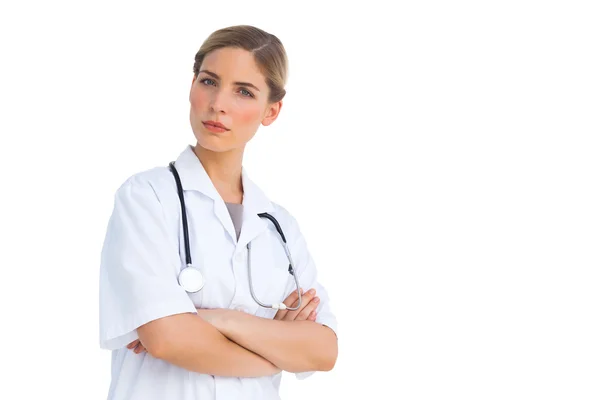 Serious nurse with arms crossed — Stock Photo, Image