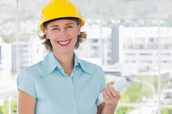 Smiling architect looking at camera — Stock Photo, Image