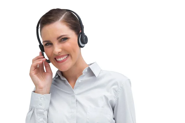 Smiling customer service agent looking at the camera — Stock Photo, Image