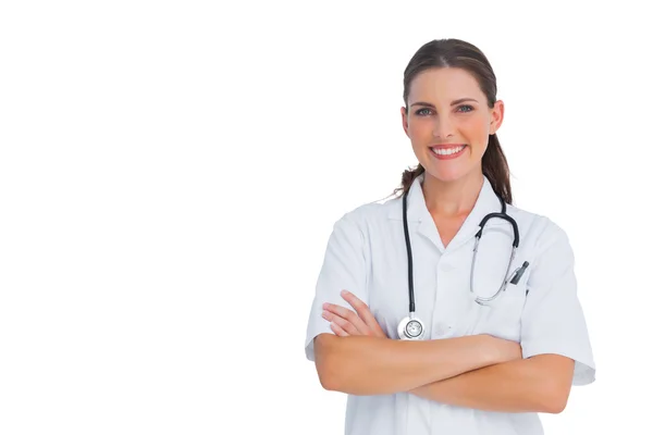 Happy nurse smiling at camera — Stock Photo, Image