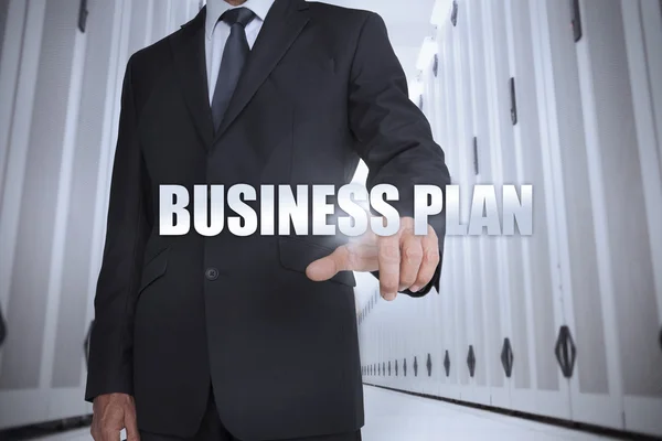 Empresário selecionando o plano de negócios termo — Fotografia de Stock