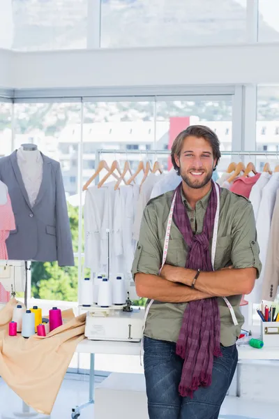 Fashion designer with arms crossed — Stock Photo, Image