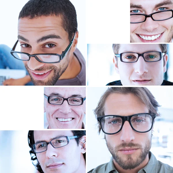 Collage of different pictures of handsome men — Stock Photo, Image