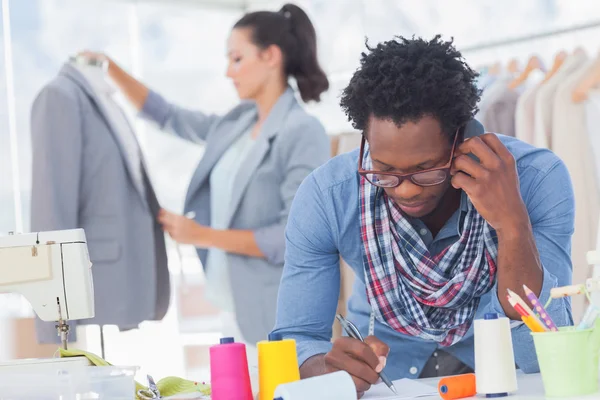 Fashion designer calling — Stock Photo, Image