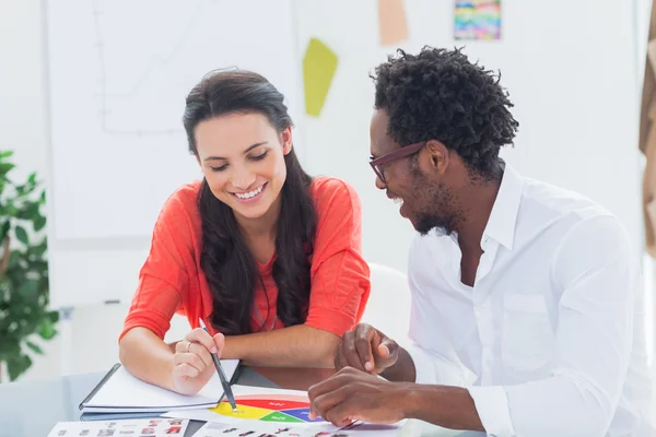 Cheerful designers working together — Stock Photo, Image