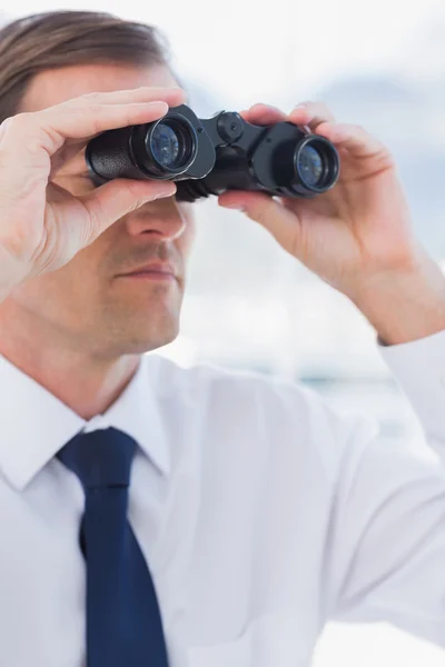 Serious businessman looking at the future — Stock Photo, Image