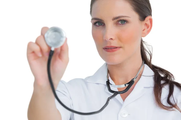 Verpleegkundige bedrijf stethoscoop — Stockfoto