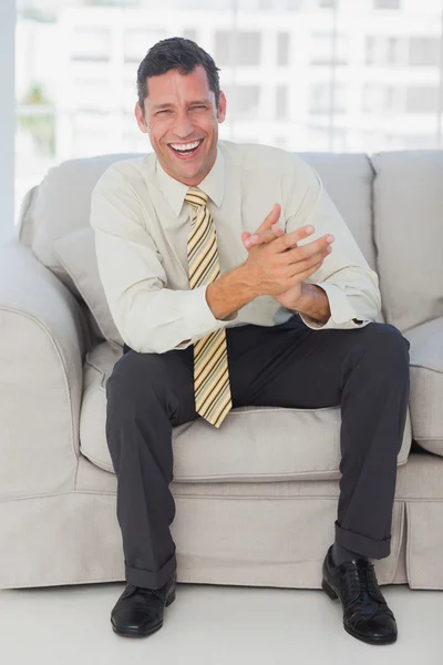 Businessman laughing — Stock Photo, Image