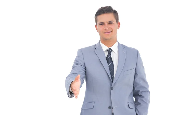 Businessman ready to shake hand — Stock Photo, Image