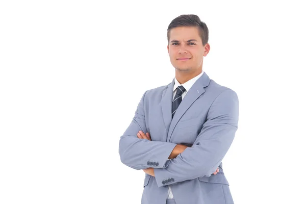 Smart businessman with arms crossed — Stock Photo, Image