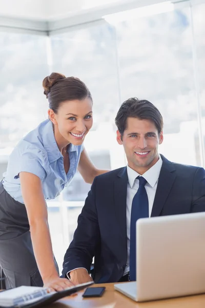 Business smiling — Stock Photo, Image