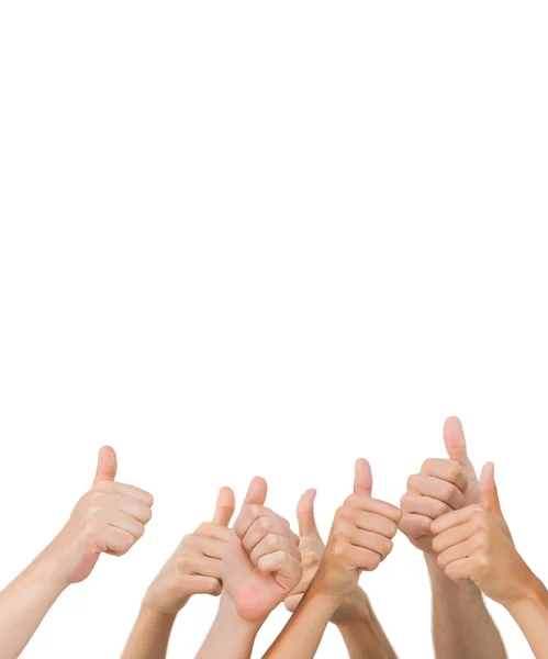 Hands giving thumbs up — Stock Photo, Image