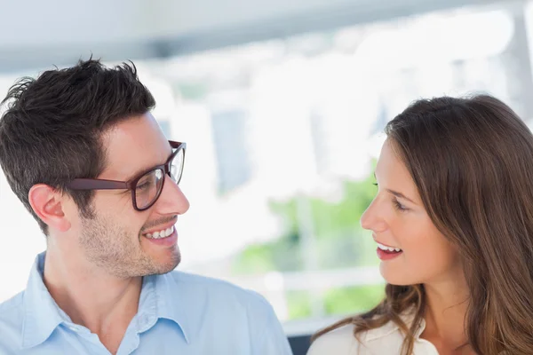 Attractive designers looking at each other — Stock Photo, Image