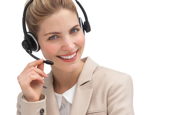 Smiling customer service operator — Stock Photo, Image