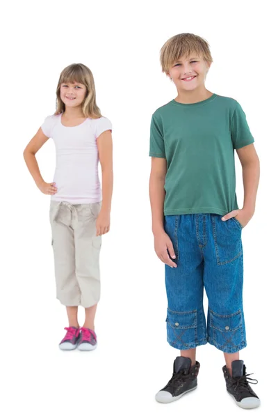 Two children smiling — Stock Photo, Image