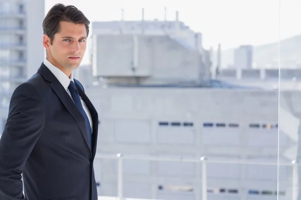 Handsome confident businessman standing — Stock Photo, Image