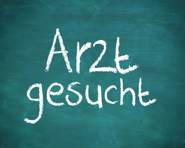German word arzt gesucht — Stock Photo, Image