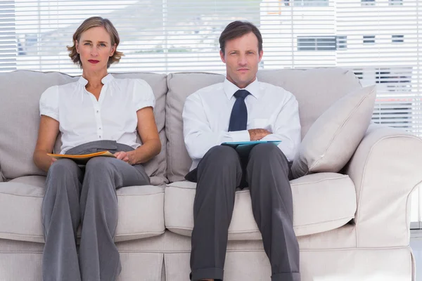 Serious business in a waiting room — Stock Photo, Image