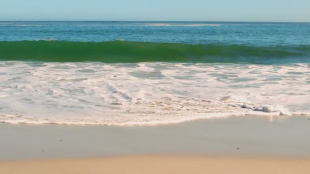 Ondas esmagando na praia — Vídeo de Stock