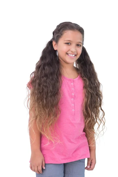 Little girl smiling at camera — Stock Photo, Image