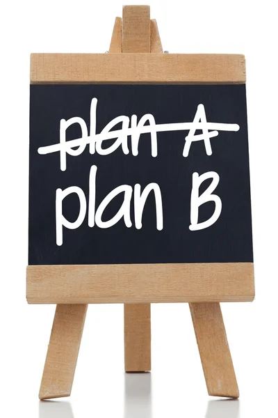 Plan A y Plan B escritos en pizarra — Foto de Stock