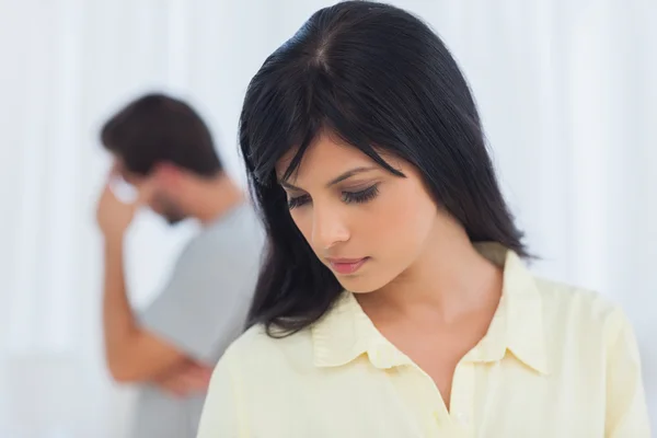 Depressed couple has dispute — Stock Photo, Image