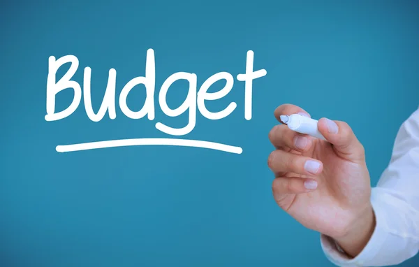 Hand writing budget — Stock Photo, Image