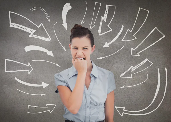 Angry businesswoman — Stock Photo, Image