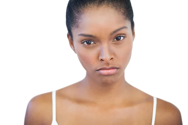 Serious woman looking at camera — Stock Photo, Image