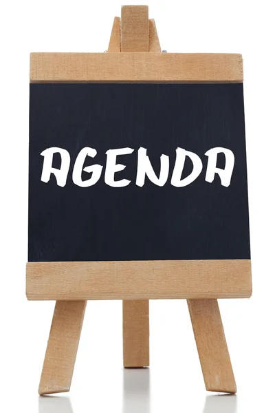 Agenda geschreven in wit — Stockfoto