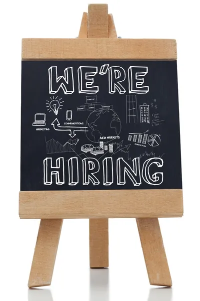 We are hiring written with a chalk — Stock Photo, Image