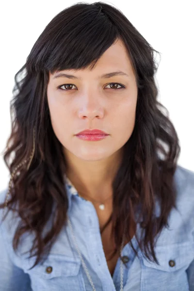 Portrait of a serious young woman — Stock Photo, Image
