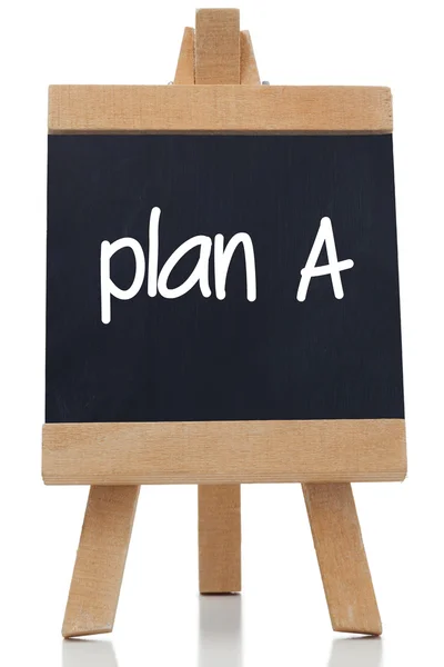 Plan A written on a chalkboard — Stock Photo, Image