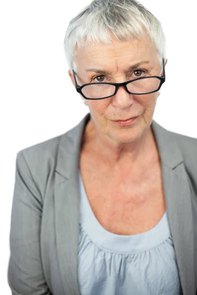 Volwassen vrouw dragen van een bril — Stockfoto