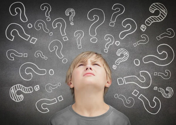 Confused child thinking — Stock Photo, Image