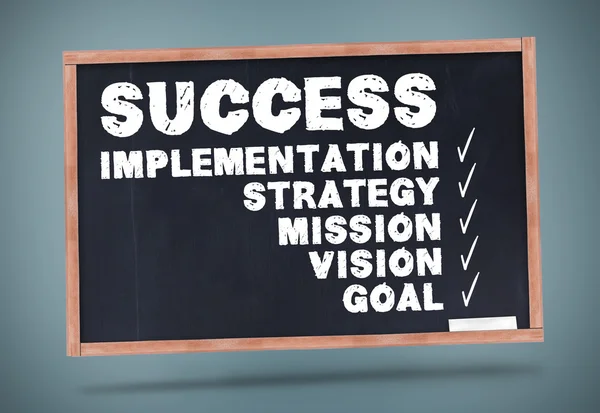 Succes voorwaarden geschreven op een schoolbord Stockfoto