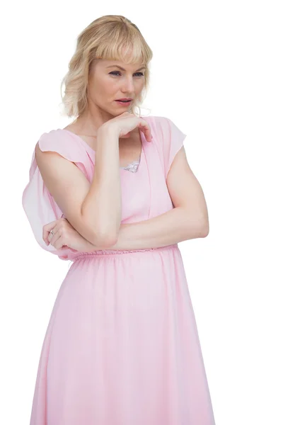 Classy blonde thinking — Stock Photo, Image