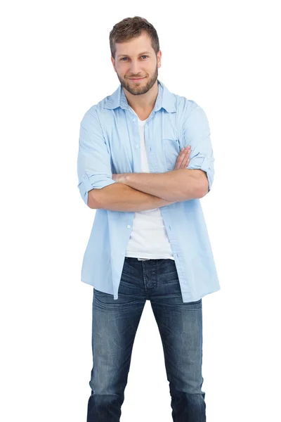 Handsome man crossing arms — Stock Photo, Image