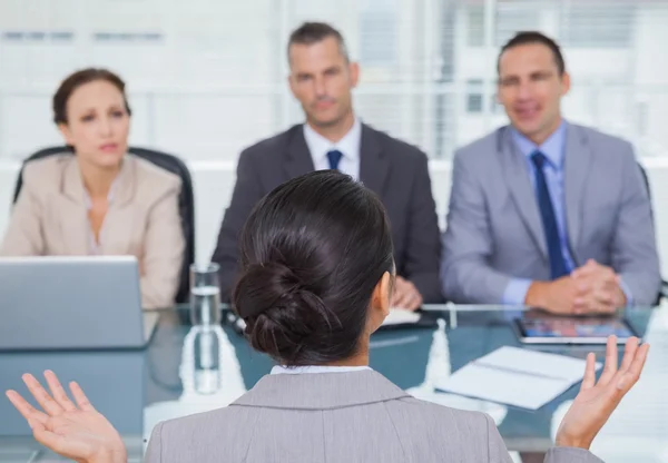 Young applicant having an interview — Stock Photo, Image