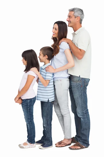 Portrait of a family in single file — Stock Photo, Image