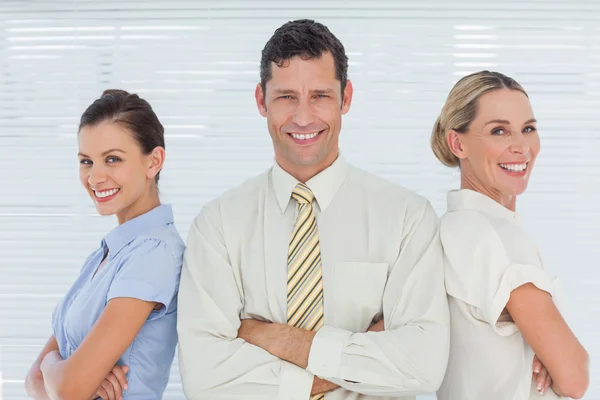 Smiling coworkers posing together — Stock Photo, Image