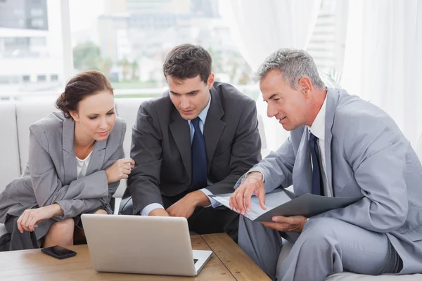 Business people working together on their laptop — Stock Photo, Image