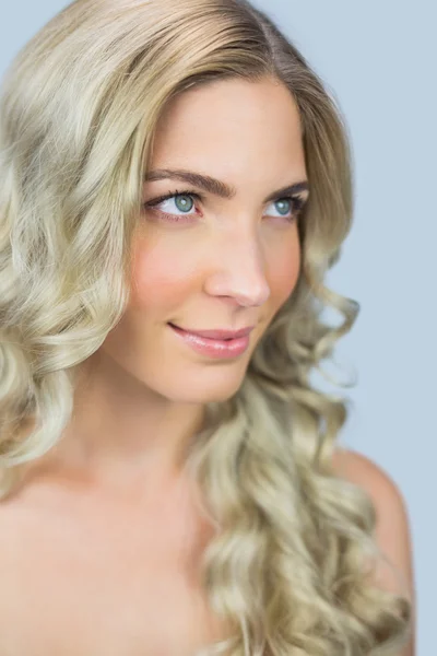 Thoughtful natural blonde posing — Stock Photo, Image