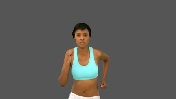 Splendida donna jogging — Video Stock