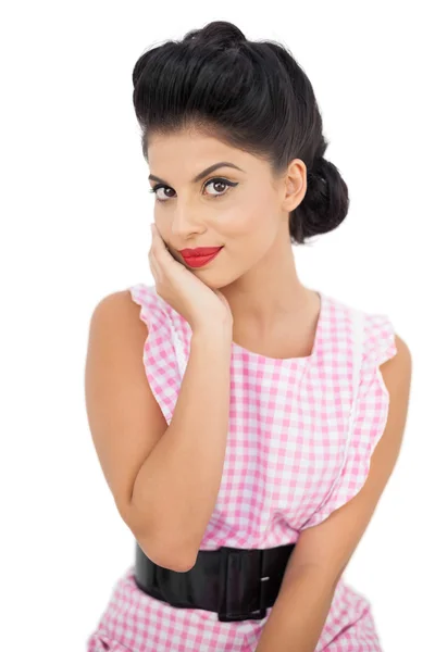 Pretty black hair model looking at camera — Stock Photo, Image