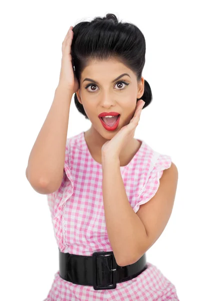 Stylish black hair model looking at camera — Stock Photo, Image