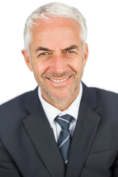 Pleased businessman looking at camera — Stock Photo, Image