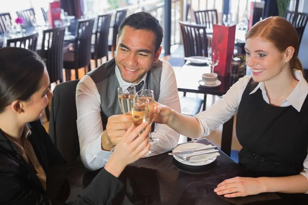 Business team toasting with champagne — Stock Photo, Image