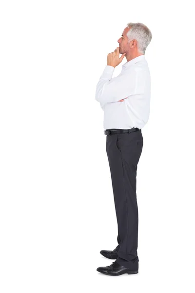 Pensativo hombre de negocios posando — Foto de Stock