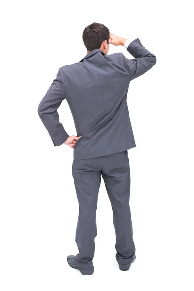 Rear view of young businessman looking away — Stock Photo, Image